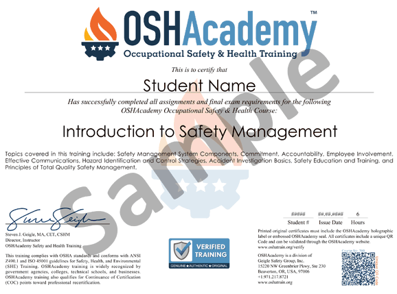 sample osh academy certificate sample osh academy certificate